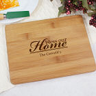 Engraved Bless Our Home Bamboo Cheese Board L610529